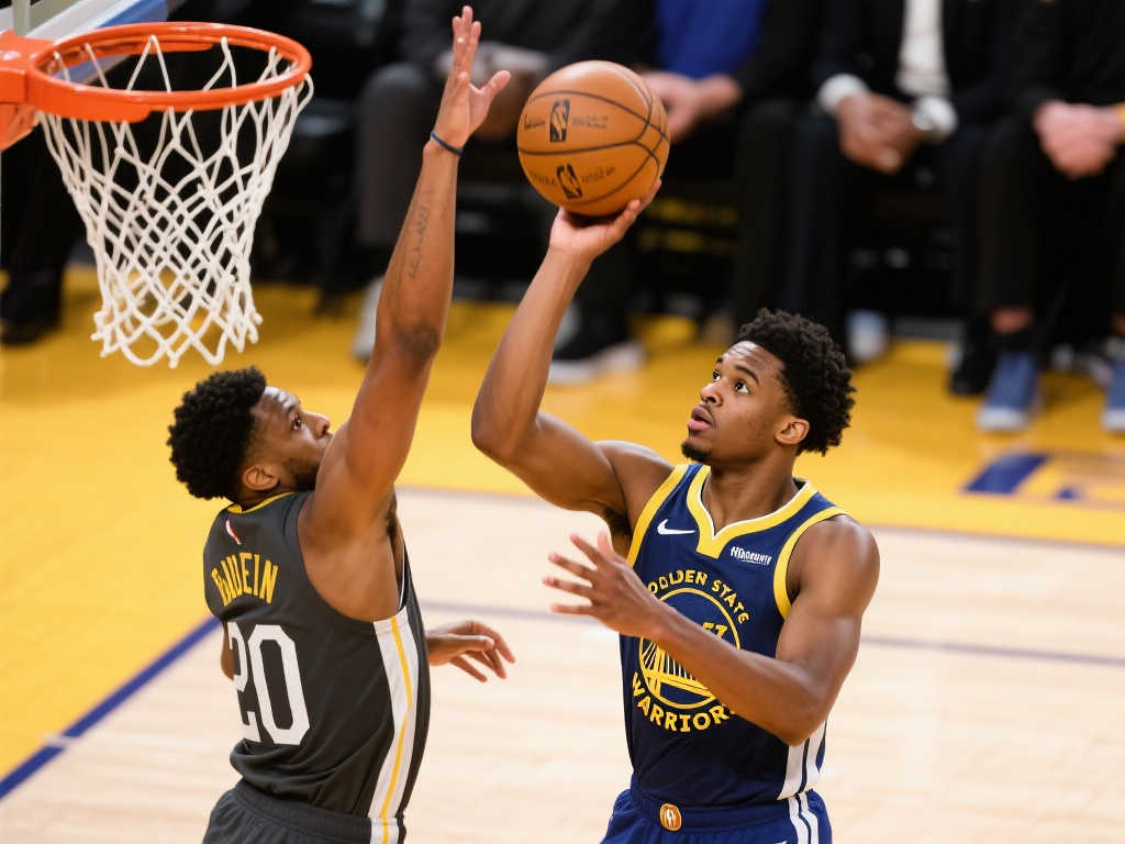 [流言板]穆迪中投失手&三分强投遭封盖，勇士命中率低至19中6